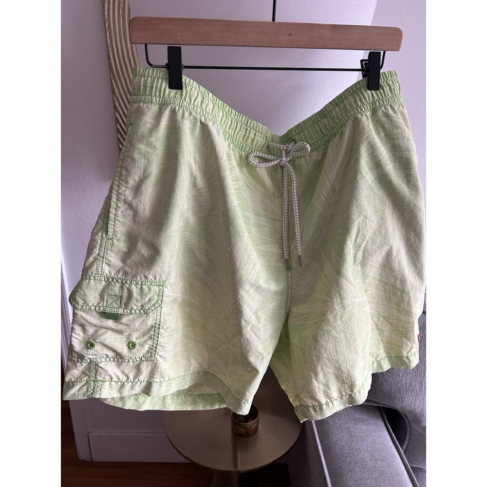 TOMMY BAHAMA Mens XL Relax Swim Trunks Shorts Green Floral Summer Beach Tropical